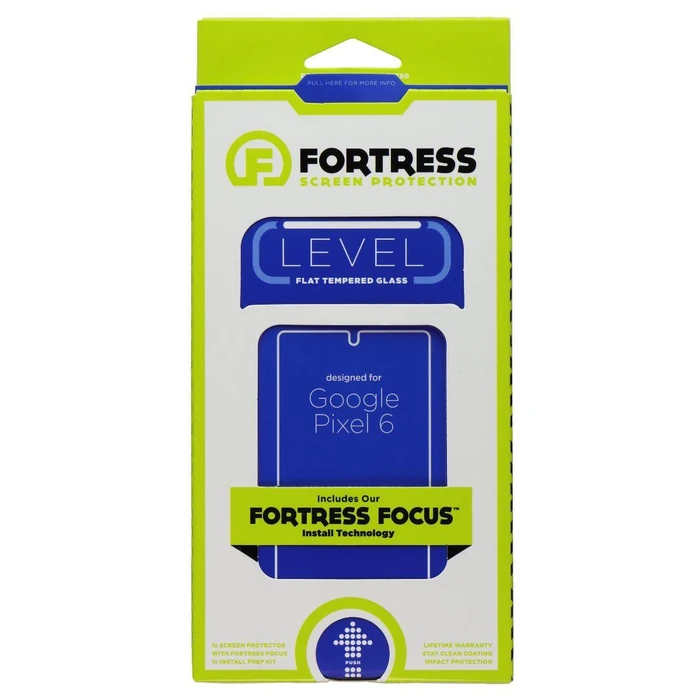 Fortress Level Flat Tempered Glass Screen Protector for Google Pixel 6 - Clear by Fortress - Image 2