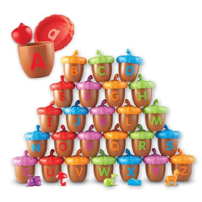 Learning Resources Alphabet Acorns Activity Set - ABC Puzzle, Preschool Learning Activities, Speech Therapy Materials, Manipulatives for Preschoolers, Fine Motor Skills by Learning Resources - Used - Very Good condition - US$30.25