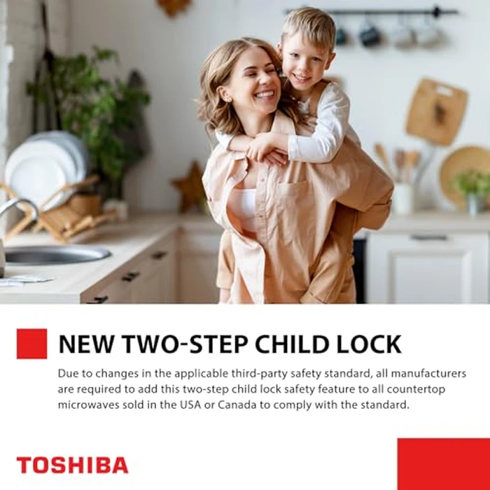 TOSHIBA ML-EM25P(SS)/CA Microwave Oven with Sound On/Off ECO Mode and LED Lighting, 0.9 Cu Ft/900W, Stainless Steel by TOSHIBA - Image 6