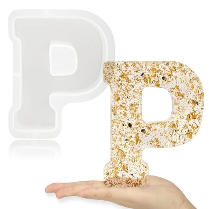 Gartful 7 Inch Large Letter Molds for Resin, 3D P Capital Alphabet Epoxy Resin Mold, A to Z Thick Resin Letter Molds for Making Letters, Word Sign Art, DIY Crafts, Making Cake, Party Home Decor by Gartful - Used - Acceptable condition - US$9.09