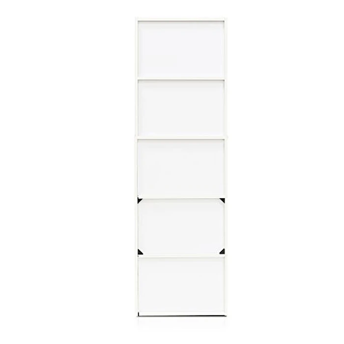 Furinno LUDER Book Shelf, 5-Tier Bookshelf, Bookcase with Open Shelves, 9.4 x 15.8 x 52, Easy Assembly, for Living Room, Bedroom, Home Office, White by Furinno - Image 8