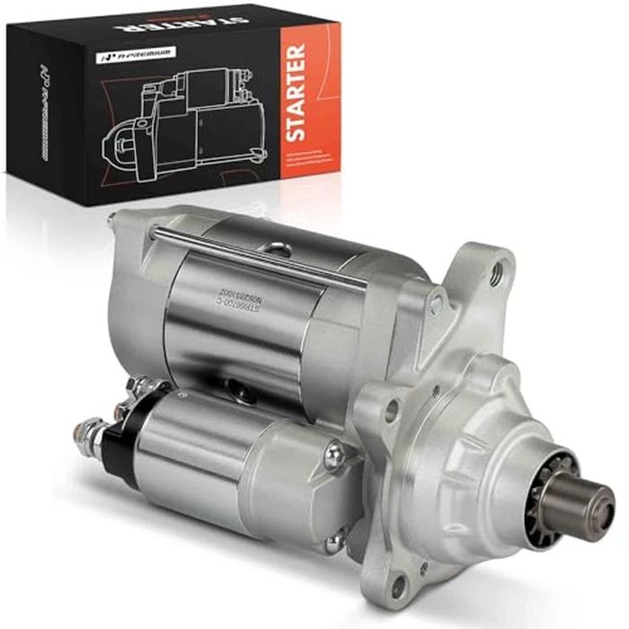 A-Premium Starter Motor Compatible with Ford F-250 Super Duty, F-350 Super Duty, F-450 Super Duty, F-550 Super Duty, E-350 Club Wagon, E-450 Super Duty, Excursion, LCF, 12V 3.0KW 12-Teeth Clockwise by A-Premium - Image 1