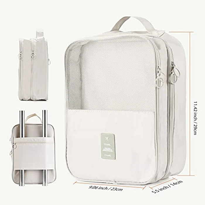 Travel Shoe Bag Holds 3 Pair of Shoes, Hezelf Shoe Storage Pouch for Travel and Daily Use, Travel Suitcase Shoe Organizer, Waterproof by Hezelf - Image 2