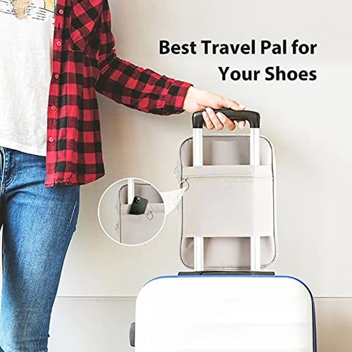 Travel Shoe Bag Holds 3 Pair of Shoes, Hezelf Shoe Storage Pouch for Travel and Daily Use, Travel Suitcase Shoe Organizer, Waterproof by Hezelf - Image 4