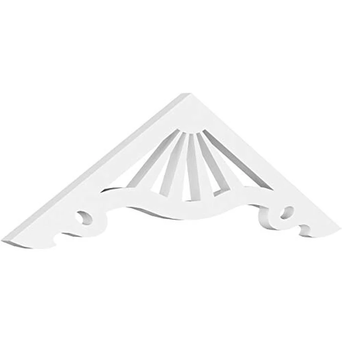 Ekena Millwork GPP036X011X100MAR Gable Pediment 36"W X 10 1/2"H x 1"P (7/12) Pitch Primed by Ekena Millwork - Used - Like New condition - CA$68.78