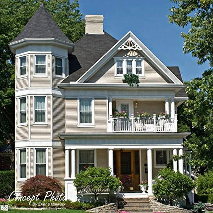 Ekena Millwork GPP036X011X100MAR Gable Pediment 36"W X 10 1/2"H x 1"P (7/12) Pitch Primed by Ekena Millwork - Image 7