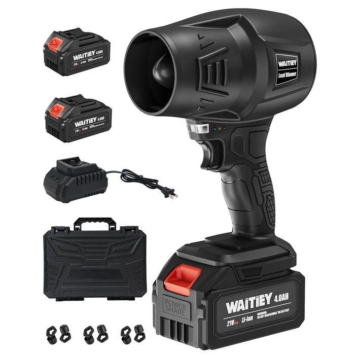 Leaf Blower Cordless with Battery and Charger, Lightweight Handheld Leaf Blower for Patio Cleaning, Lawn Care, Blowing Leaves, Ideal for Home and Garden Use by waitiey - Used - Like New condition - US$44.99