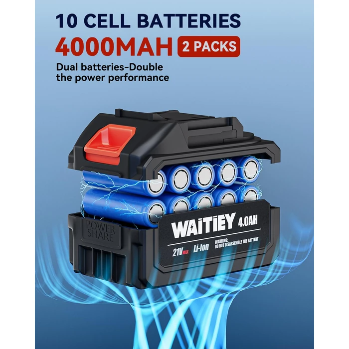 Leaf Blower Cordless with Battery and Charger, Lightweight Handheld Leaf Blower for Patio Cleaning, Lawn Care, Blowing Leaves, Ideal for Home and Garden Use by waitiey - Image 3