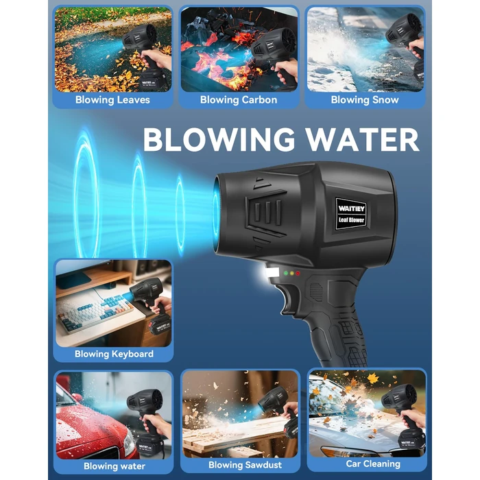 Leaf Blower Cordless with Battery and Charger, Lightweight Handheld Leaf Blower for Patio Cleaning, Lawn Care, Blowing Leaves, Ideal for Home and Garden Use by waitiey - Image 6