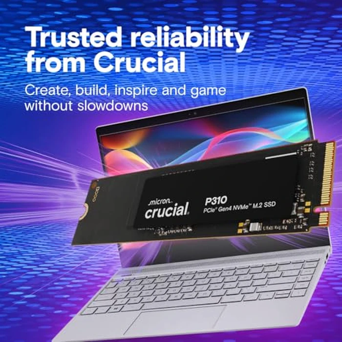 Crucial P310 500GB SSD, PCIe Gen4 NVMe M.2 2280, Up to 6,600MB/s, for Laptop, Desktop (PC), & Handheld Gaming Consoles, Includes Acronis Data Recovery Software, Solid State Drive - CT500P310SSD801 by Crucial - Image 6