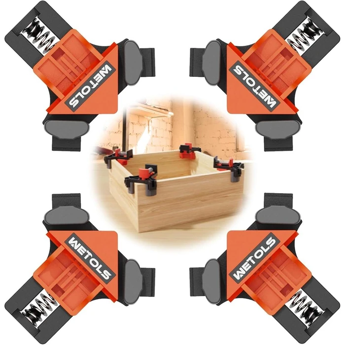 Wetols Corner Clamp for Woodworking (4Pieces) - Orange by Wetols - Refurbished - Premium condition - US$29.99