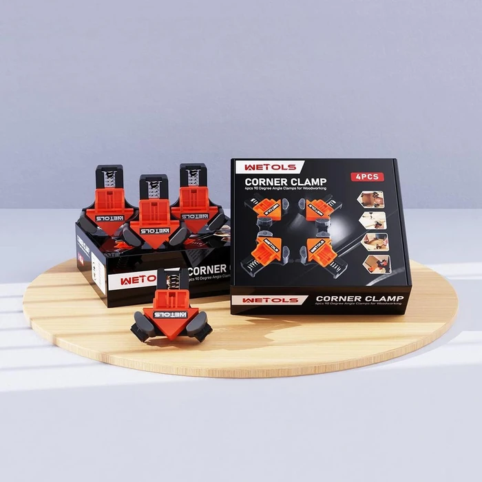 Wetols Corner Clamp for Woodworking (4Pieces) - Orange by Wetols - Image 2