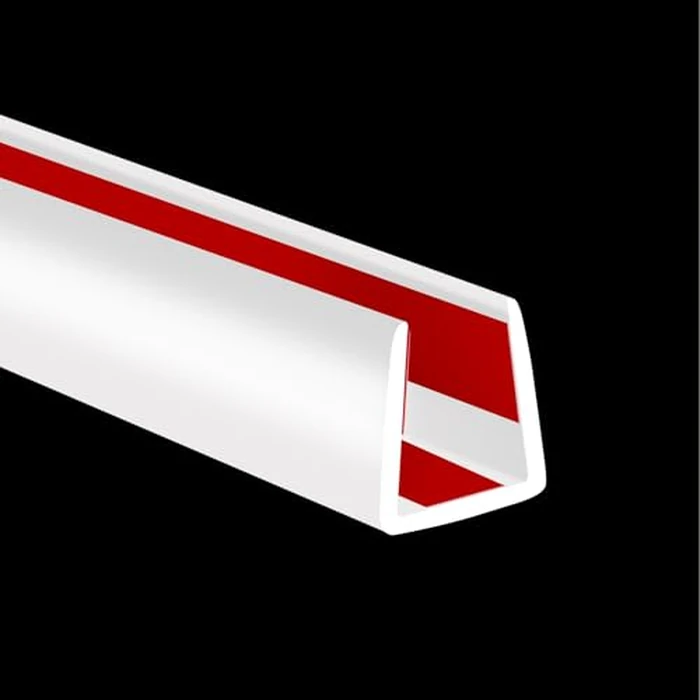 Rubber Edge Trim, Flexible Self-Adhesive U Shaped Peel and Stick Edge Banding, 3/8"(9.5mm) Wide U Channel Edge Protector, Baby Proof Edge Guards for Woods, Plywood, Furniture, 20Ft, White by YANRUIPRO - Image 1