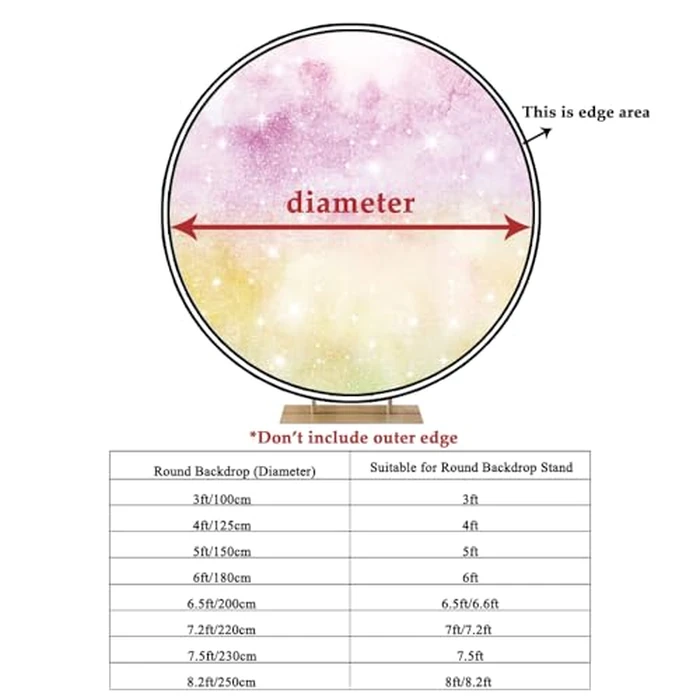 OERJU 6.5x6.5ft Gender Reveal Round Backdrop Boy or Girl Blue Pink Clouds Photography Background Circle Backdrop Cover Newborn Baby Shower Reveal Gender Party Decoration Photo Booth Props by OERJU - Image 5