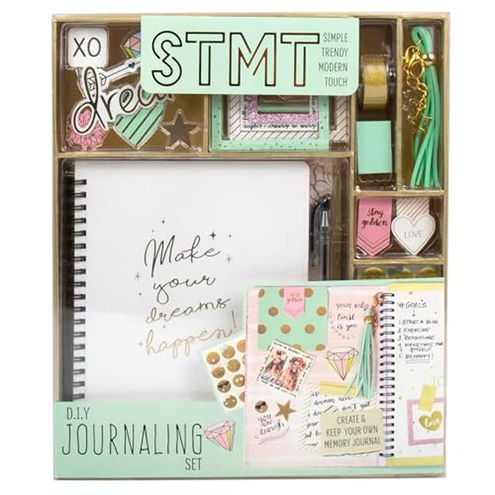 STMT D.I.Y.Journal Set, Stationary Kit with Notebook for Writing and Drawing, DIY for Girls Ages 8+, Dreamers Become Doers by STMT - Used - Acceptable condition - US$14.07