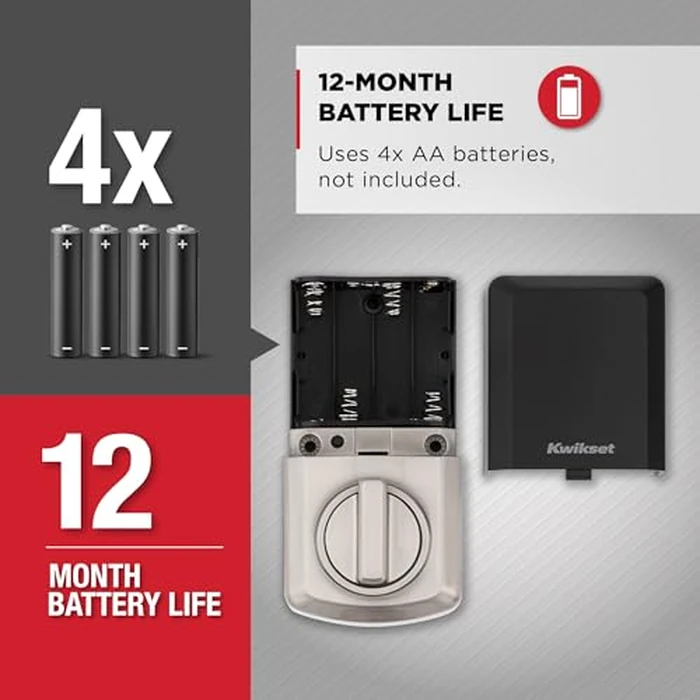 Kwikset SmartCode 270 Keyless Entry Electronic Touchpad Deadbolt Door Lock with Auto-Lock, Custom User Codes, Advanced Security in Satin Nickel Traditional by Kwikset - Image 6