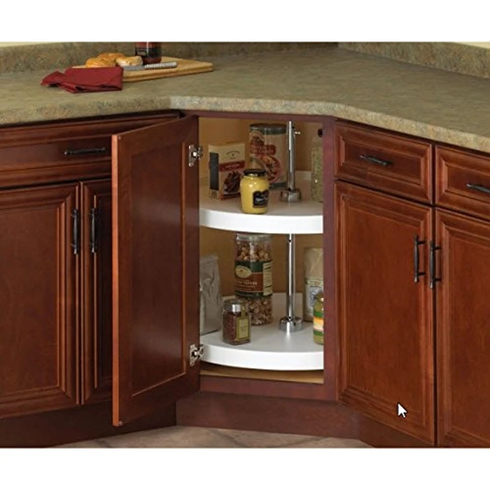 Knape & Vogt PFN20ST-W 31.5 by 20 by 20-Inch Round Polymer Lazy Susan Cabinet Organizer, Full by Knape & Vogt - Image 2