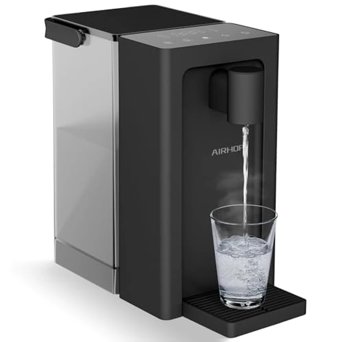 AIRHOP Instant Hot Water Dispenser, Quick Heating Countertop Water Dispenser with Child Locks, Adjustable 5 Temp 3 Water Volume Dispense, 100OZ 3L Removable Tank, Ideal for Home Office Kitchen by AIRHOP - Image 1