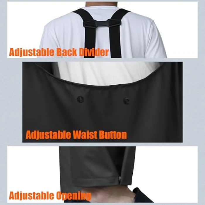 RainRider Workwear Bib Rain Pants for Men Women Heavy Duty Trousers Waterproof Work Pants Fishing Overalls(Black,S) by RainRider - Used - Like New condition - US$34.84