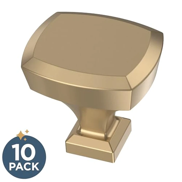 FRANKLIN BRASS Beveled (10-Pack) Cabinet Knobs | Champagne Bronze Handles for Dresser Furniture Drawers/Kitchen/Door/Bathroom | 1-1/4" P38483C-CZ-B by Franklin Brass - Image 2