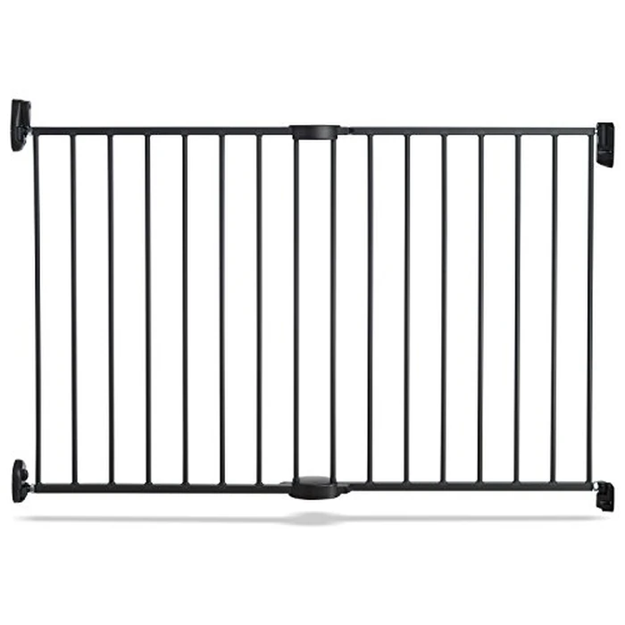 Munchkin Push to Close Baby Gate, Hardware Mounted Safety Gate for Stairs, Hallways and Doors, Extends 28.5 inch to 45 inch Wide, Metal, Dark Grey by Munchkin - Used - Like New condition - CA$52.17