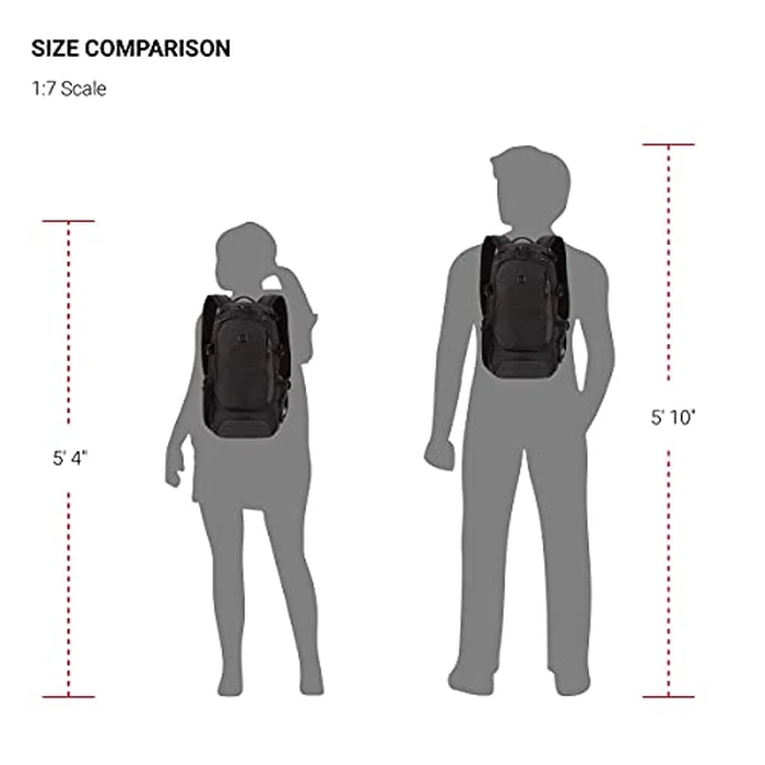SwissGear 3598 Backpack Narrow Daypack, Black Ballistic, 18-Inch by SwissGear - Image 9