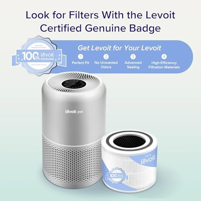 Levoit Air Purifiers for Pets in Bedroom Large Room, AHAM VERIFIDE, Efficient Filter for Pet Dander Odors, Purificateur d'air Captures Smoke, Dust, Pollen, Pet Lock and Sleep Mode, Core P350-P by Levoit - Image 6