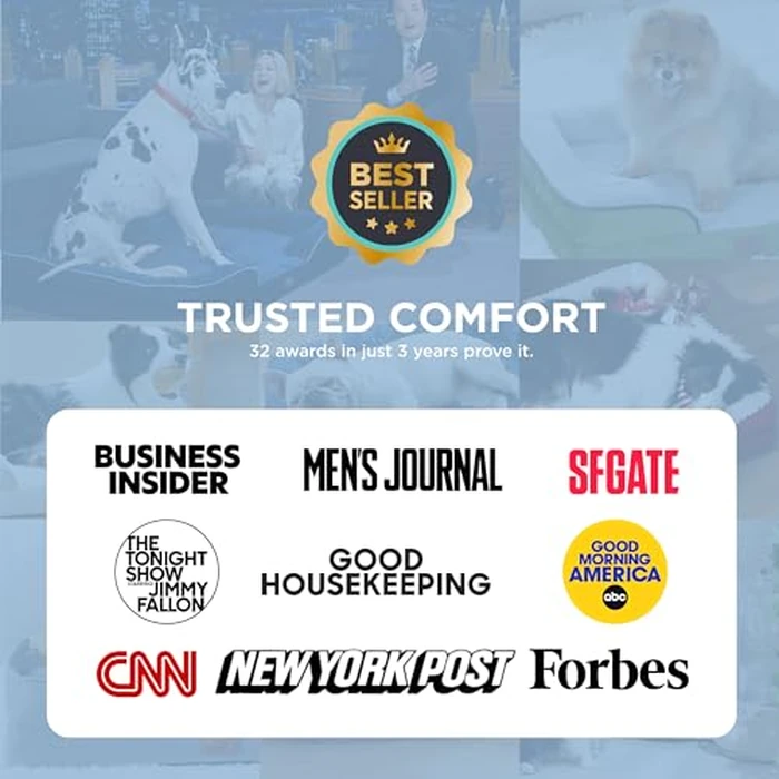 Bedsure L Plus Cooling Dog Bed for Large Dogs - Orthopedic Dog Cat Cooling Bed Washable, Big Comfort Dogs Couch Sofa with Waterproof Removable Cover, Pet Bed with Nonskid Bottom, Cooling Grey, 38" by Bedsure - Image 2