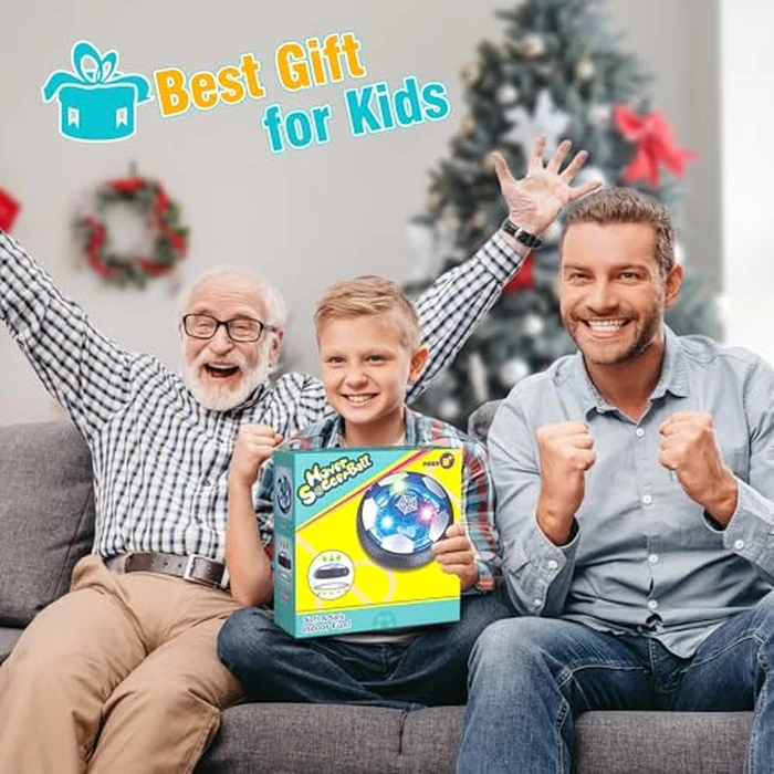 Freecat Rechargeable Hover Soccer Ball for Kids - Boy Birthday Gifts Age 6, 7, 8, 9, 10, 11, 12 Year Old, Indoor Light-Up Air Power Floating Soccer Ball Boy Toys for Kids Age 4-6, 6-8, 8-12 by freecat - Image 7