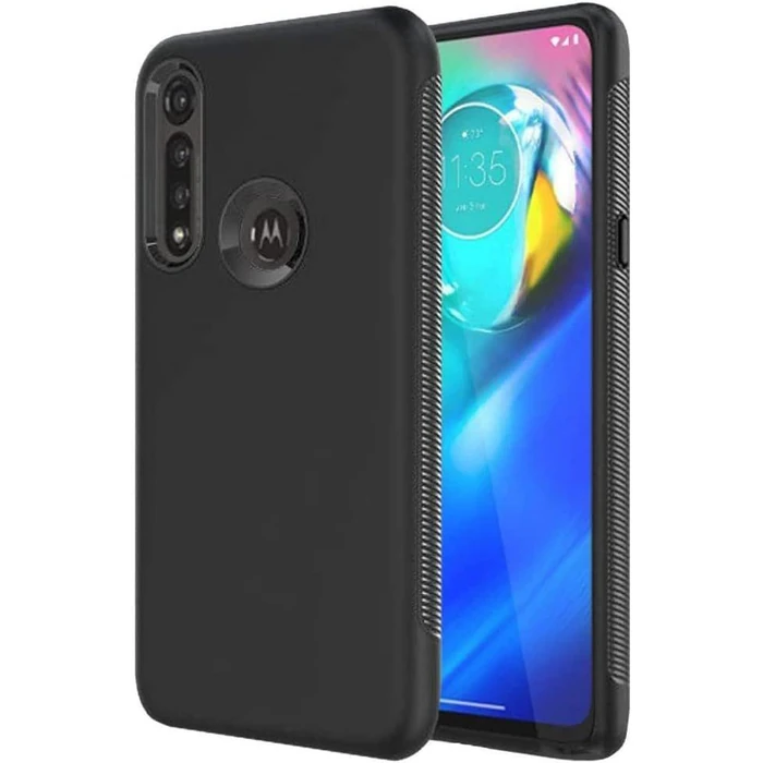 Verizon Rugged Phone Case and Blue Light Screen Protector for Motorola Moto G Power - Black by Verizon - Image 2