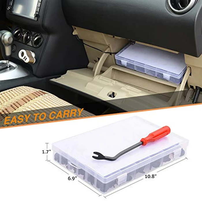 GOOACC 190 Pcs Car Retainer Clips & Fastener Remover - 18 Most Popular Sizes & Applications Auto Push Pin Rivets Set -Door Trim Panel Clips for Toyota, Honda, Nissan, Mazda - Bonus Fastener Remover by GOOACC - Image 8