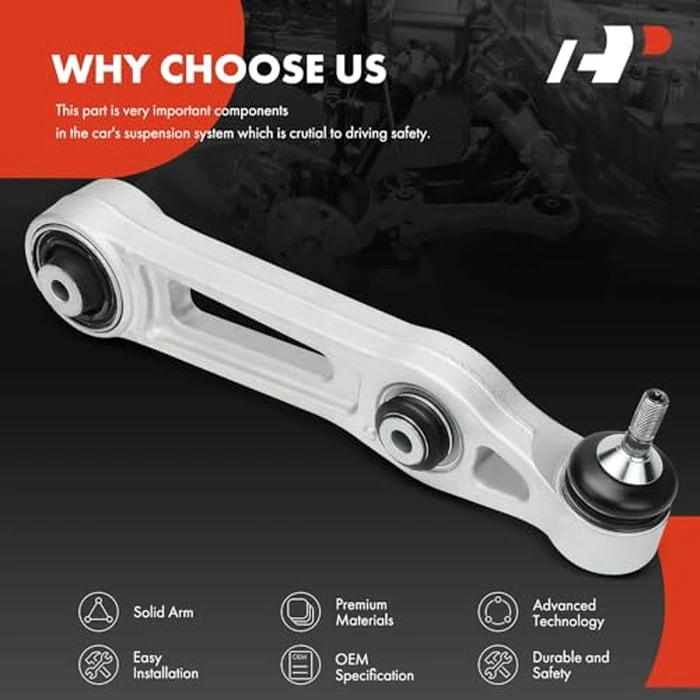 A-Premium Front Rearward Lower Control Arm, with Ball Joint & Bushing, Compatible with Tesla Model S 2012-2018 by A-premium - Image 6