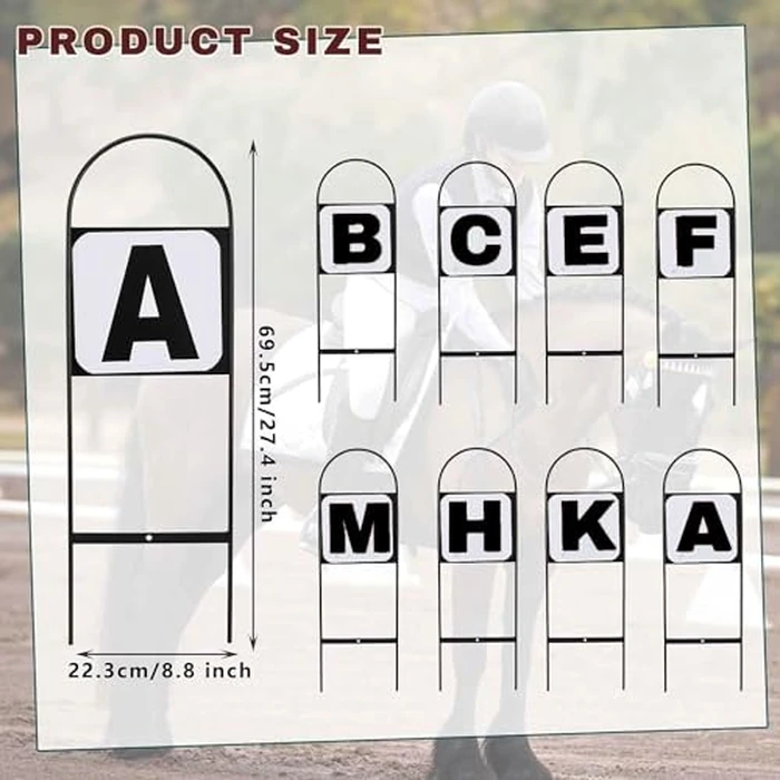 HDYEGY 4Pcs Dressage Letters Arena Markers,Metal Dressage Arena Letters Dressage Equipment for Equestrian Athletes and Events Includes Letters P,R,S,V by HDYEGY - Image 2