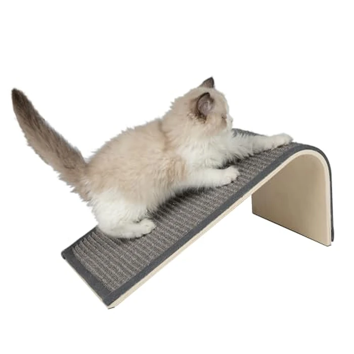 Best Pet Supplies Catify Cat Scratcher, Fun Interactive Scratchers, Posts, Poles, Claw Safe, Furniture Saver Indoor Play Support Natural Cat Behaviors Heavy Duty - Ramp (Gray), 15 x 9 by Best Pet Supplies - Used - Very Good condition - US$15.56