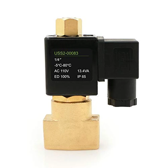 U.S. Solid 1/4" NPT Brass Electric Solenoid Valve 110V AC N.O. Air Gas Non-potable Water NBR by U.S. Solid - Image 3