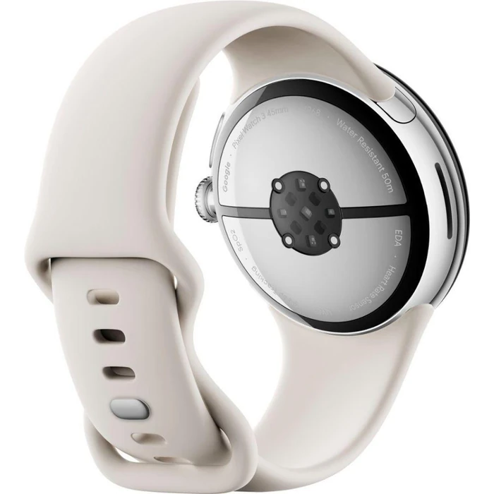 Google Pixel Watch 3 (Bluetooth + LTE) - 32GB - 41mm - Polished Silver 100% Recycled Aluminum Case with Porcelain Fluoroelastomer Active Band by Google - Image 4