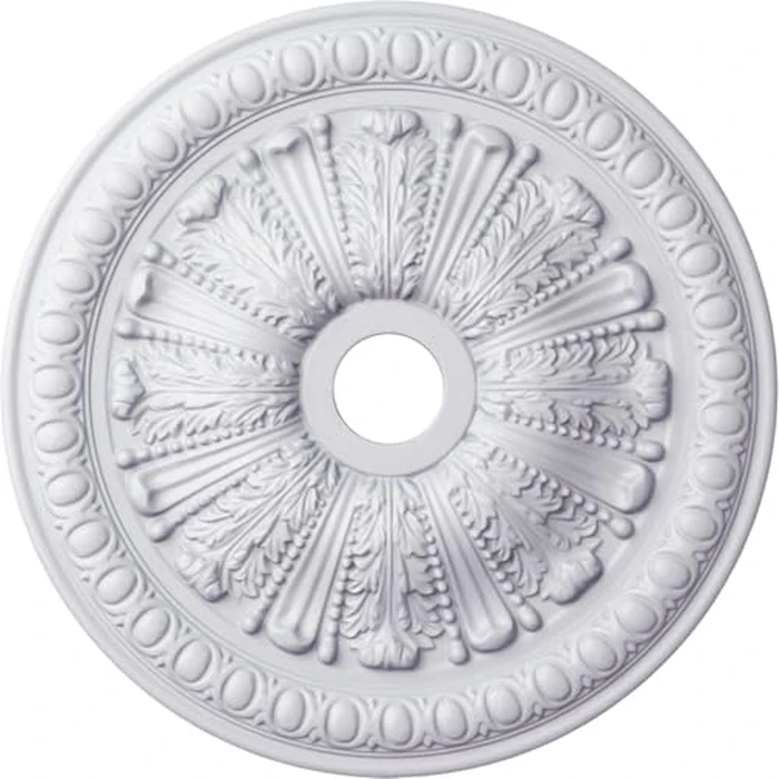 27 7/8"OD x 3 7/8"ID x 2 1/2"P Tomango Egg & Dart Ceiling Medallion (Fits Canopies up to 6 3/4") by Ekena Millwork - Used - Very Good condition - US$26.60