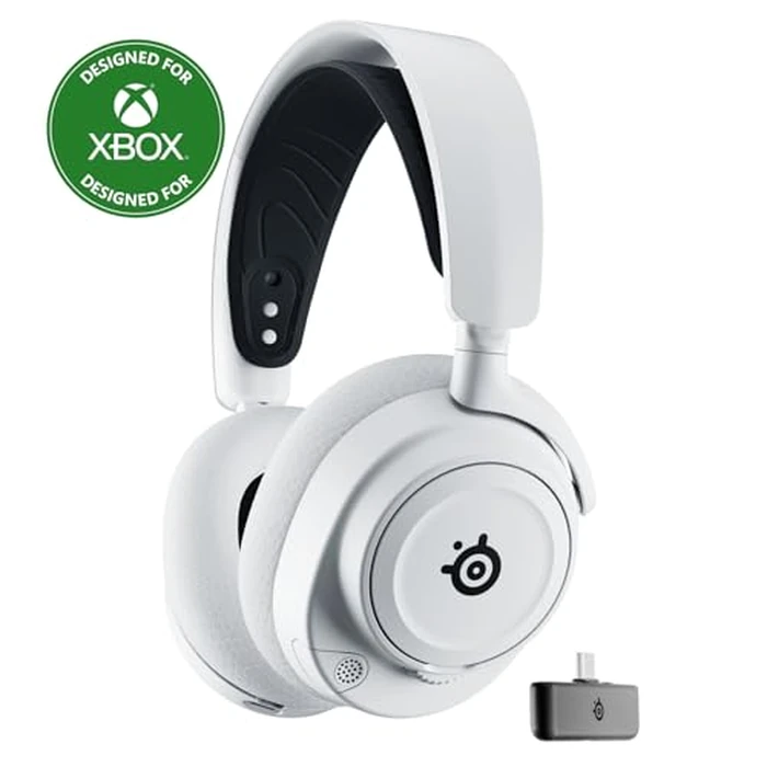 SteelSeries Arctis Nova 7X Wireless Multi-Platform Gaming Headset - Neodymium Magnetic Drivers - 2.4GHz + Bluetooth - 38Hr USB-C Battery - AI Mic - Xbox Series X|S, PC, PS5, Switch, VR, Mobile -White by SteelSeries - Used - Like New condition - CA$144.08