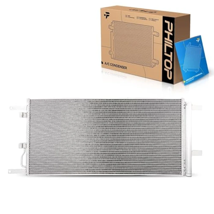PHILTOP Air Conditioning A/C Condenser Compatible with Ford F-250 Super Duty 2017-2022 6.7T, F-350 Super Duty 2017-2022 6.7T, F-450 Super Duty 2017-2021 6.7T, with Receiver Drier Replace# 30089 by PHILTOP - Used - Very Good condition