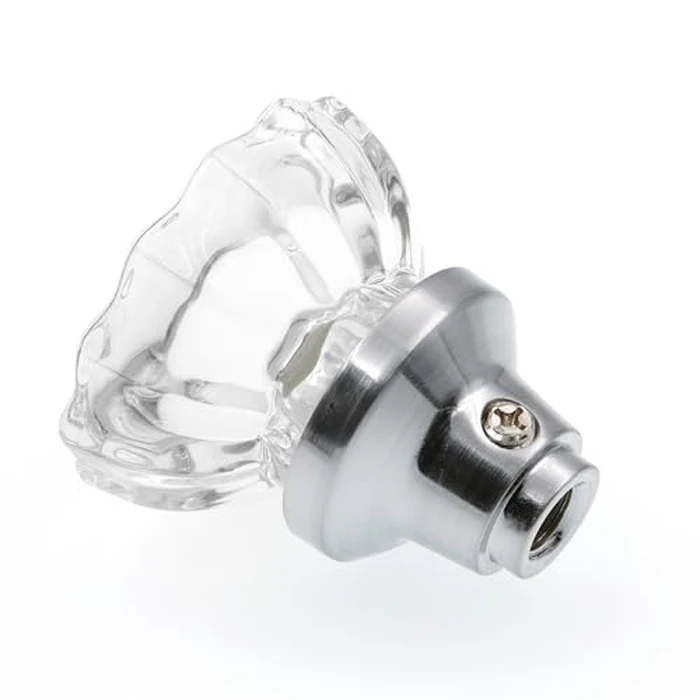 Prime-Line E 28314 Mortise Style Fluted Glass Door Knobs - Perfect for Replacing Broken Antique Lock Sets on Interior Doors, Features 2 in. Outside Diameter Knobs, Chrome Plated (Single Pack) by Prime-Line - Image 3