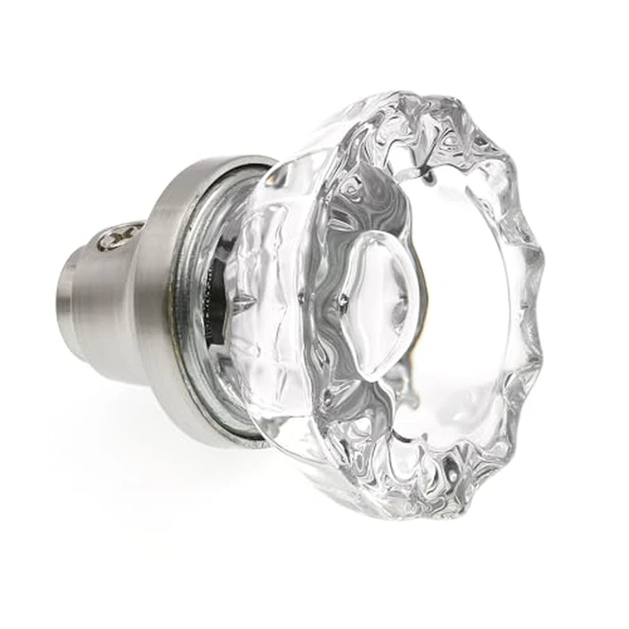 Prime-Line E 28314 Mortise Style Fluted Glass Door Knobs - Perfect for Replacing Broken Antique Lock Sets on Interior Doors, Features 2 in. Outside Diameter Knobs, Chrome Plated (Single Pack) by Prime-Line - Image 4