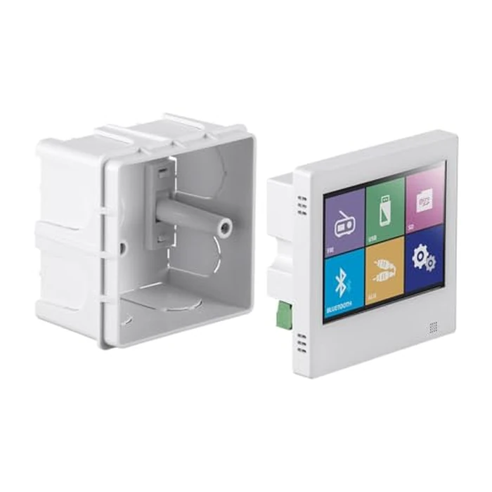 Monoprice Wall Mount Music Amplifier - 40 Watts, with Touch Screen Bluetooth 4.1, Line Level Aux, FM Radio, and Wireless IR Remote - Commercial Audio by Monoprice - Image 2