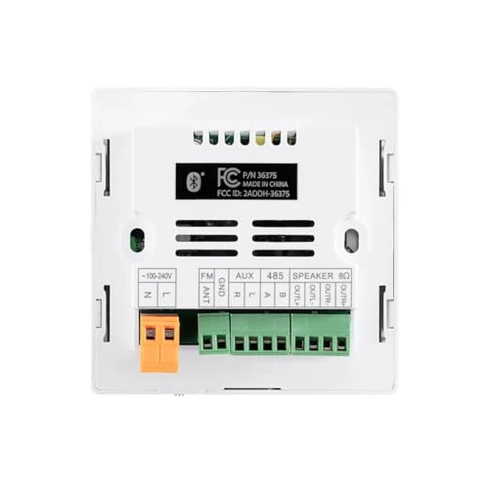 Monoprice Wall Mount Music Amplifier - 40 Watts, with Touch Screen Bluetooth 4.1, Line Level Aux, FM Radio, and Wireless IR Remote - Commercial Audio by Monoprice - Image 4