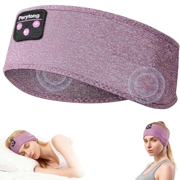 Perytong Sleep Headphones Bluetooth 5.4, Sleep Headphones for Side Sleepers with Ultra-Thin HD Stereo Speakers, Wireless & Sweat Resistant Sport Earphones for Workout Yoga Travel by Perytong - Used - Like New condition