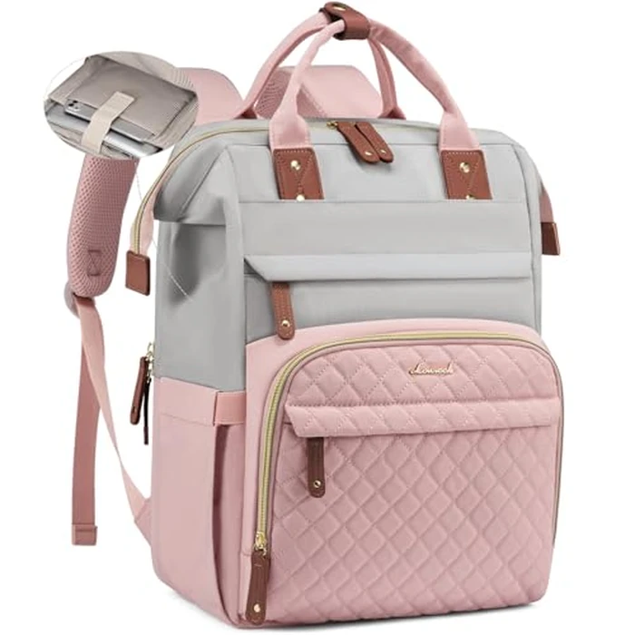 LOVEVOOK Laptop Backpack for Women, 15.6'' Waterproof Nurse Bag Teacher Work Backpack Purse for Women, Travel Computer Backpack for College Office Business Ladies by LOVEVOOK - Used - Like New condition