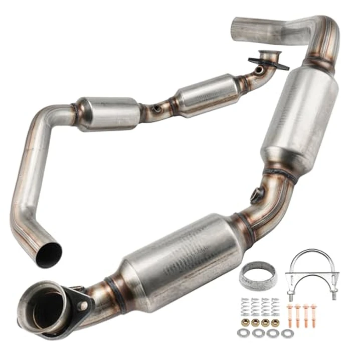 KAX Catalytic Converter Kit Compatible with Ford 2007-2008 E-250 4.6L, 2007-2008 E-150 4.6L OE# 16772, 51640, 7C2Z5F250B Direct-Fit (EPA Compliant) by KAX - Used - Like New condition