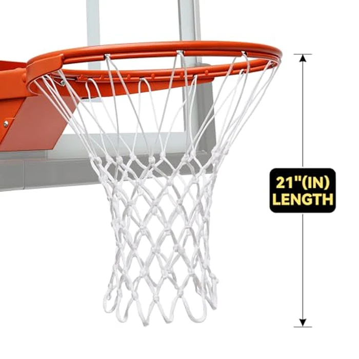 ProSlam Premium Quality Professional Heavy Duty Basketball Net Replacement - All Weather Anti Whip, Fits Standard Indoor or Outdoor Rims(Professional Standard Size, White) by ProSlam - Image 3