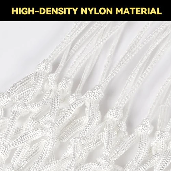 ProSlam Premium Quality Professional Heavy Duty Basketball Net Replacement - All Weather Anti Whip, Fits Standard Indoor or Outdoor Rims(Professional Standard Size, White) by ProSlam - Image 4