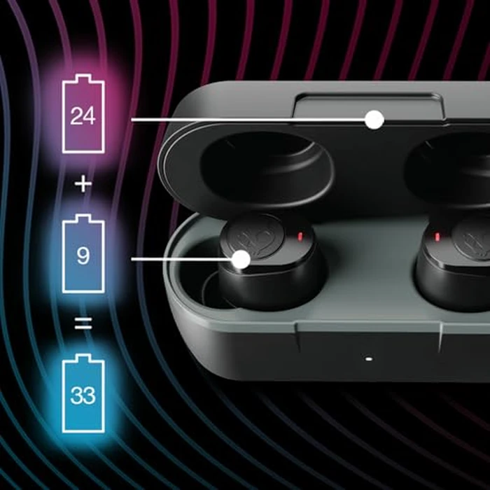 Skullcandy Jib True 2 Wireless Earbuds, Bluetooth Headphones, Up to 33 Hours Battery with Charging Case, Noise Isolating Fit, Sweat and Water Resistant, Microphone for iPhone Android - True Black by Skullcandy - Image 2