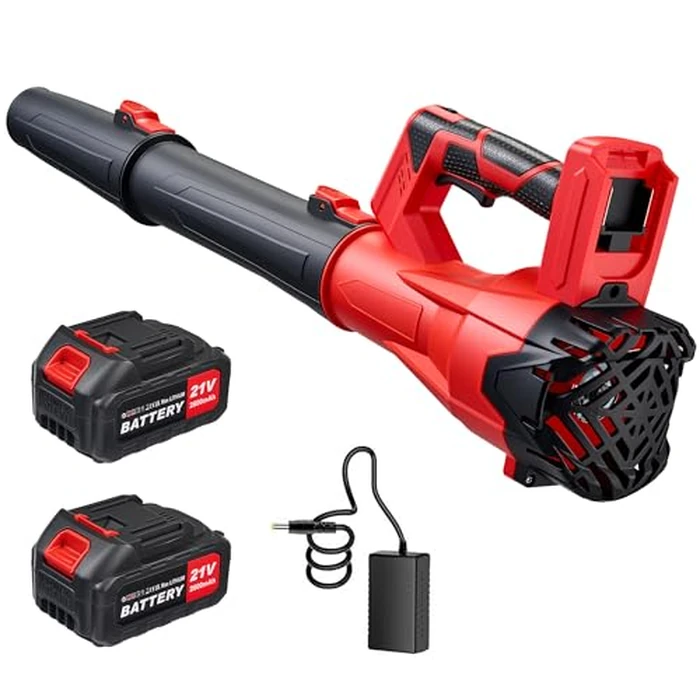 650CFM Cordless Leaf Blower,21V Electric Leaf Blower with 2 * 2.6Ah Battery & Charger,Electric 6-Speed Power Handheld Blower for Lawn Care,Yard, Garden, Patio & Outdoor by SIEARPUORL - Used - Very Good condition - US$63.00
